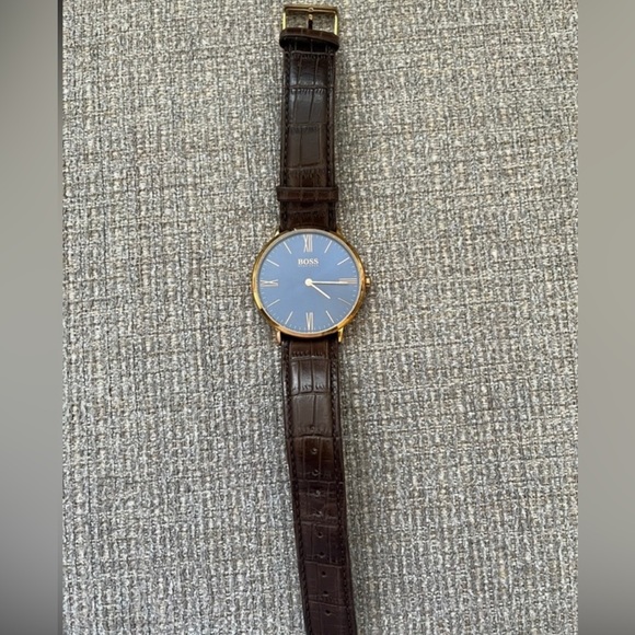 MEN’s BOSS Leather Strap Wrist watch - Picture 6 of 9